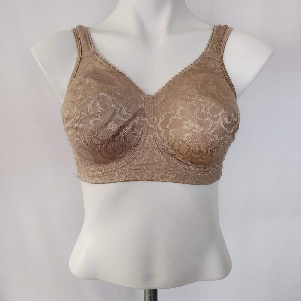 Playtex Tan Full Coverage 4-Way Support Wireless Bra 36DD